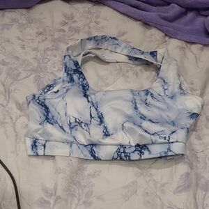 Buffbunny Sports Bra Blue Marbleling  Womens Size M